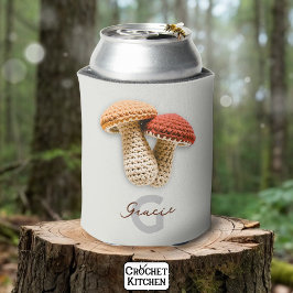 Mysigt Cottagecore Crochet Mushroom Monogram Namn