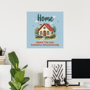 Mysigt Cottagecore Home Whimsical House Art Poster