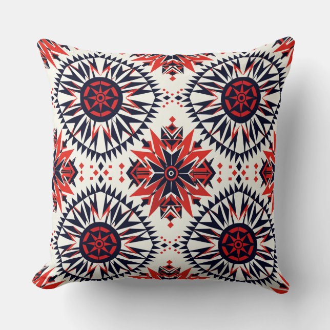 Mysigt cyan "Cosmic Interlock" plush Sherpa Blanke Kudde (Framsida)