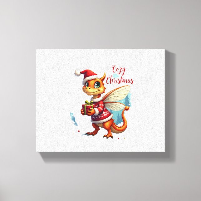 Mysigt Dragonfly-jul Canvastryck (Framsida)