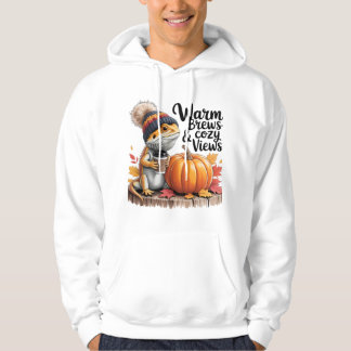Mysigt Fall Beared Dragon med kaffe Hoodie