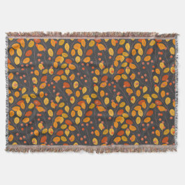 Mysigt Fall Blanket med Höst löv & Berries Filt