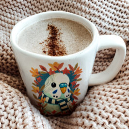 Mysigt Fall Blue Parakeet Budgie Kaffemugg