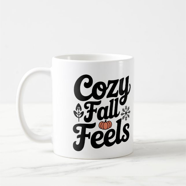 Mysigt Fall Feels Mugg - Kopp Pumpkin för höstkaff (Vänster)