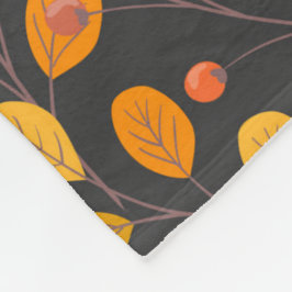 Mysigt Fall Fleece Blanket med Höst löv