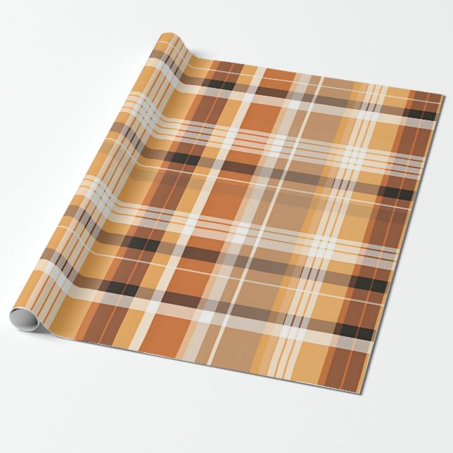 Mysigt Fall Mönster-design för hösten Presentpapper (Utrullad)