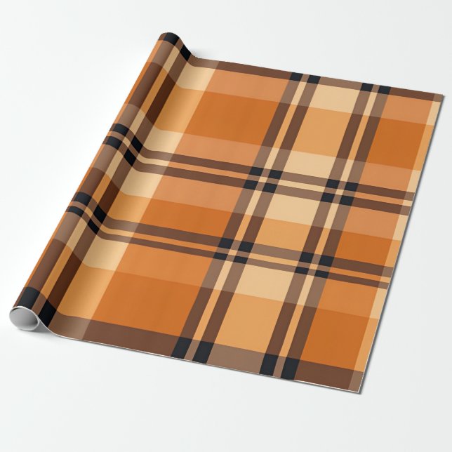 Mysigt Fall Mönster-design för hösten Presentpapper (Utrullad)