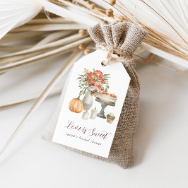 Mysigt Fall Pumpkin "Kärlek is Sweet" Presentetikett