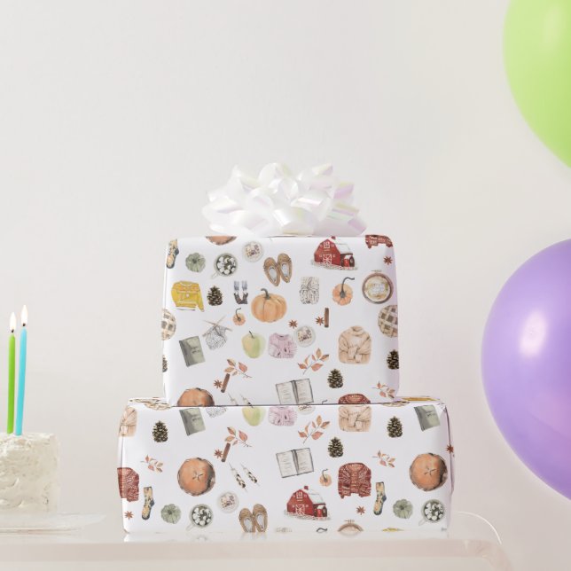 Mysigt Fall Sweaters Barn Pumpkin Höst Presentpapper (Festgåvor)