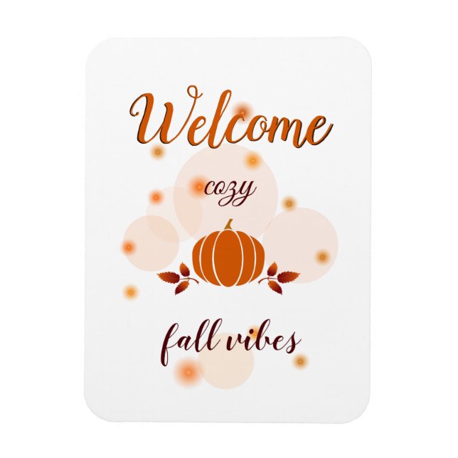 mysigt fall vibes orange pumpa magnet (Vertikal)