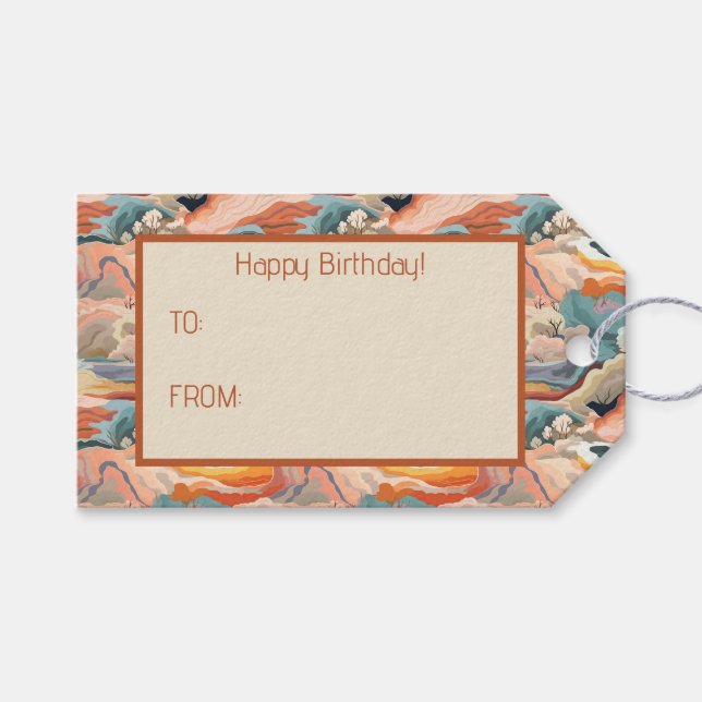 Mysigt Färg Abstrakt Digital Art Presentetikett (Framsidan (Horisontell))