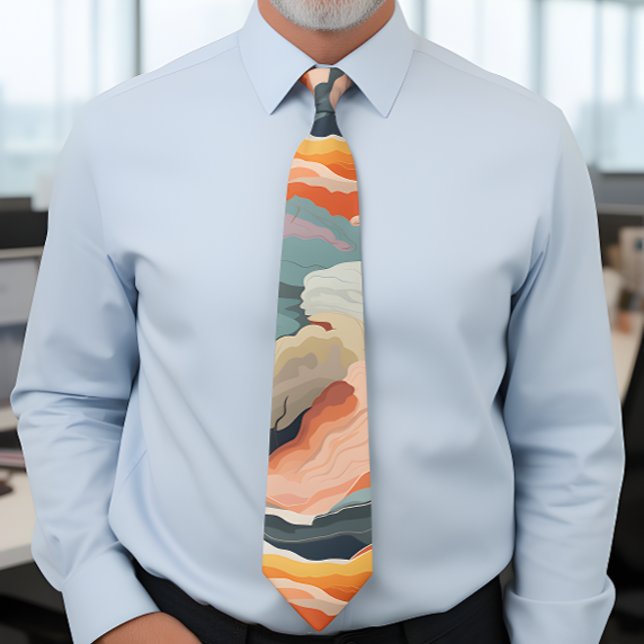 Mysigt Färg Abstrakt Digital Art Slips (Skapare uppladdad)