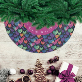 Mysigt, färglös julfärgad, , vattenfärg julgransmatta borstad polyester