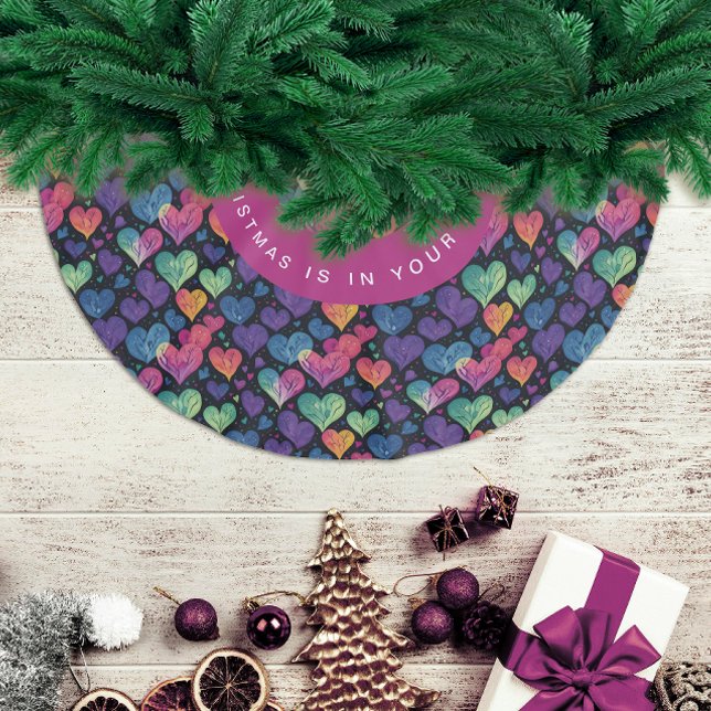 Mysigt, färglös julfärgad, , vattenfärg julgransmatta borstad polyester (Skapare uppladdad)