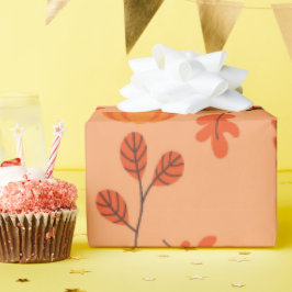 Mysigt färglös omslagning Papper med Löv Presentpapper