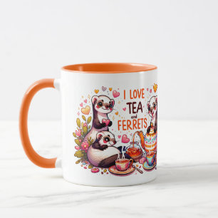Mysigt Ferret Tea Time Mugg