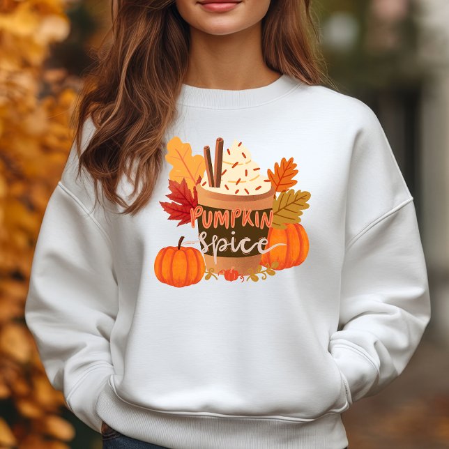 Mysigt festsäsong för vit Pumpkin-krydda T Shirt (Skapare uppladdad)