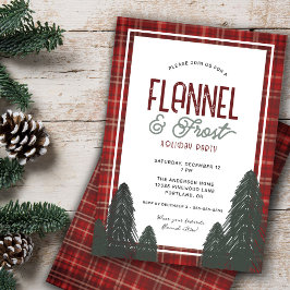 Mysigt Flanell och Frost Julfest Inbjudningar