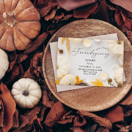 Mysigt Friendsgiving Thanksgiving Pumpkin Dinner Inbjudningar