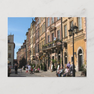 Mysigt gammal Town i Warsaw Vykort
