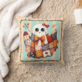Mysigt Ghost Patchwork Quilt - Halloween & Fall Kudde