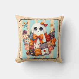 Mysigt Ghost Patchwork Quilt - Halloween & Fall Kudde