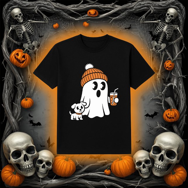 Mysigt Ghost & Puppy | Fall Beanie & Coffee T Shirt (Skapare uppladdad)