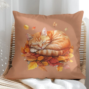 Mysigt Ginger Cat Terracotta Pillow Kudde