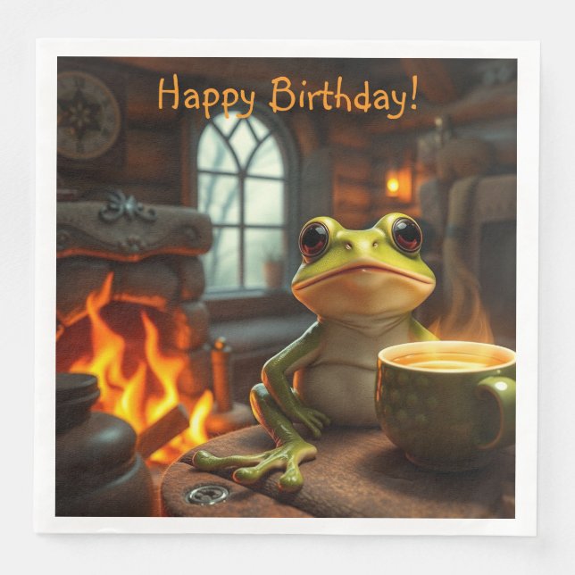 Mysigt groda pappersservett (Framsida)