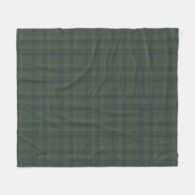 Mysigt Grönt Play Fleece Blanket | Rustic Tartan (Framsidan (Horisontell))