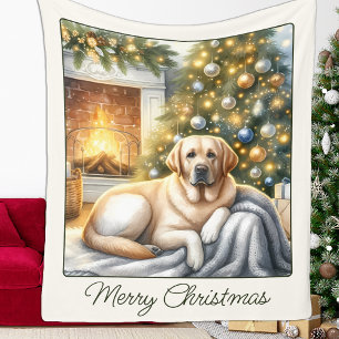 Mysigt Gult Labrador Retriever-Hund Fleecefilt