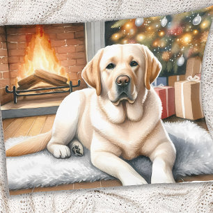 Mysigt Gult Labrador Retriever Hund jul Fleecefilt