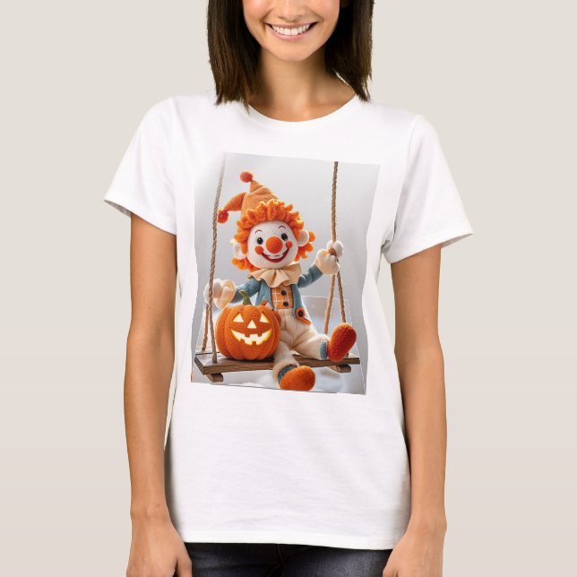 Mysigt Halloween Decor T Shirt (Framsida)