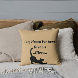 Mysigt Haven for Sweet Dreams Moew Cute Funny Tren Kudde