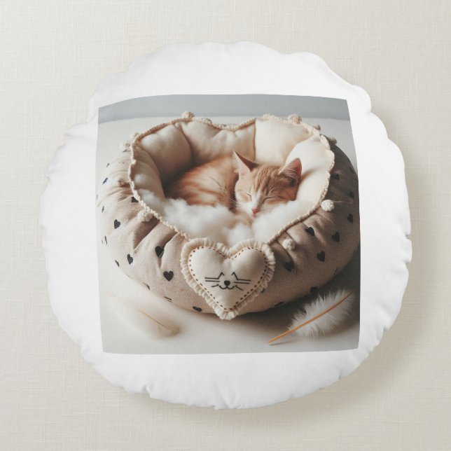 Mysigt Haven Pet Pillow Bed" Rund Kudde (Framsidan)
