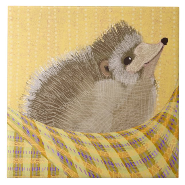 Mysigt Hedgehog Ceramic Kitchen Tile Kakelplatta (Framsidan)