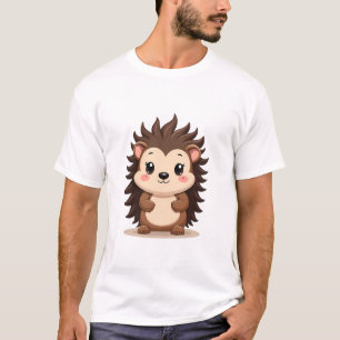 Mysigt Hedgehog in Forest T Shirt