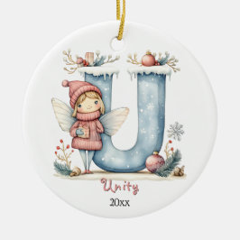 Mysigt Helgdag för första Personligen i julafton Julgransprydnad Keramik