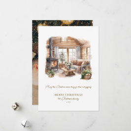 Mysigt helgdag för julfoto julkort