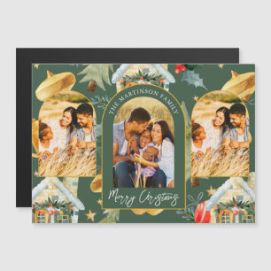Mysigt Helgdag Illustrated Print Three Photo Magne