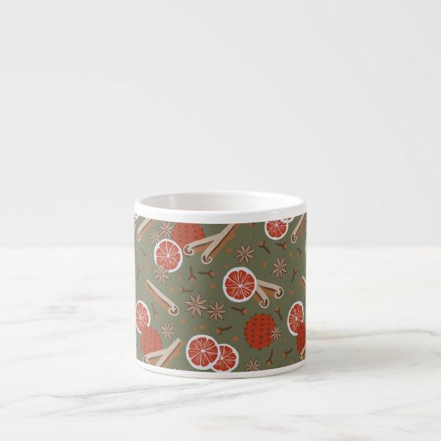 Mysigt Helgdag-potpourri för jul och spice Espressomugg (Framsidan)