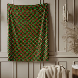 Mysigt Helgdag Tartan Blanket för familjemoment Fleecefilt