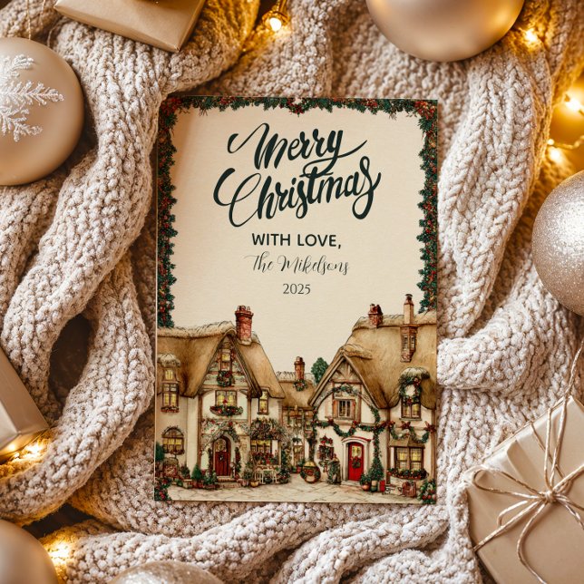 Mysigt Helgdag Village-jul Julkort (Skapare uppladdad)