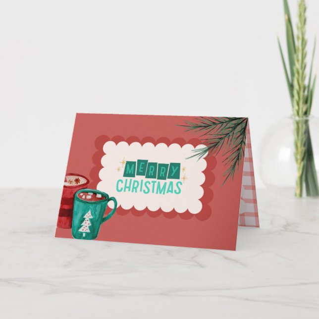 Mysigt Hett Chocolate-Personlig för julkort Kort (Framsida)