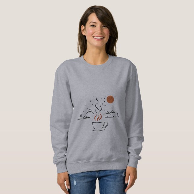 Mysigt Hett Cocoa Winter Hoodie T Shirt (Hel framsida)