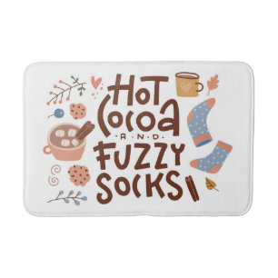 Mysigt Hett Kakao- och Fuzzy Sockers-design Badrumsmatta