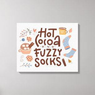 Mysigt Hett Kakao- och Fuzzy Sockers-design Canvastryck