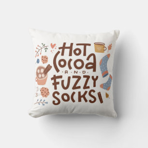 Mysigt Hett Kakao- och Fuzzy Sockers-design Kudde