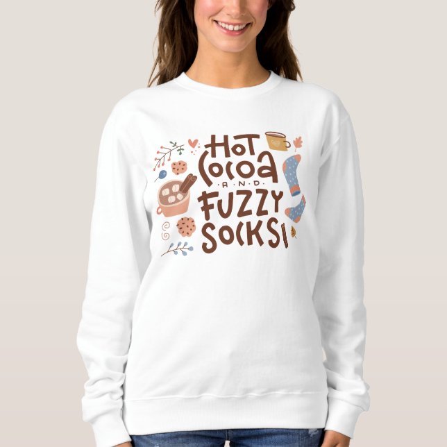 Mysigt Hett Kakao- och Fuzzy Sockers-design T Shirt (Framsida)