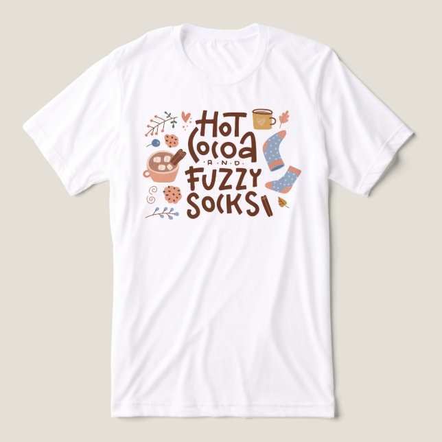 Mysigt Hett Kakao- och Fuzzy Sockers-design T Shirt (Design Framsida)